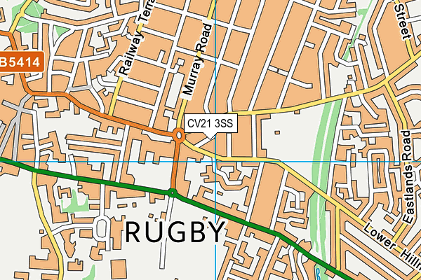 CV21 3SS map - OS VectorMap District (Ordnance Survey)