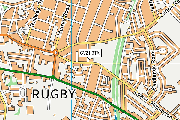 CV21 3TA map - OS VectorMap District (Ordnance Survey)