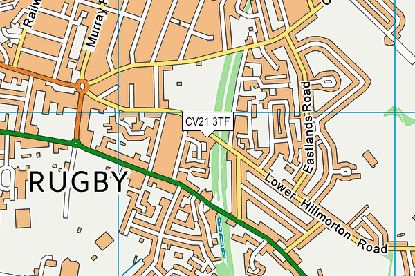 CV21 3TF map - OS VectorMap District (Ordnance Survey)