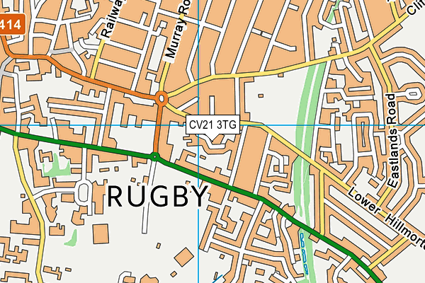 CV21 3TG map - OS VectorMap District (Ordnance Survey)