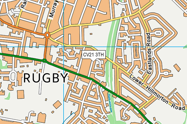 CV21 3TH map - OS VectorMap District (Ordnance Survey)