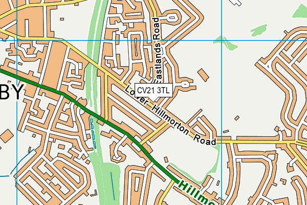 CV21 3TL map - OS VectorMap District (Ordnance Survey)