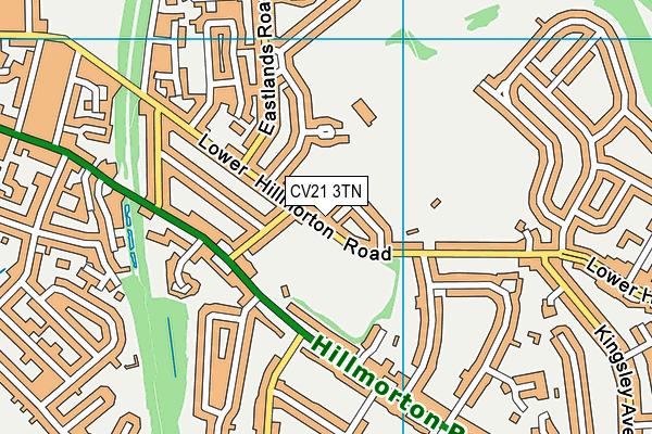 CV21 3TN map - OS VectorMap District (Ordnance Survey)