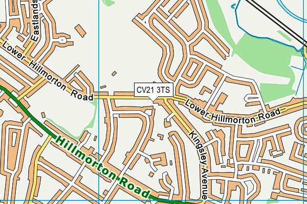 CV21 3TS map - OS VectorMap District (Ordnance Survey)