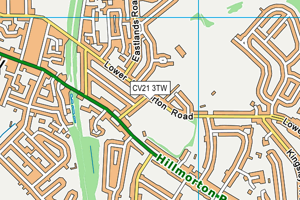 CV21 3TW map - OS VectorMap District (Ordnance Survey)