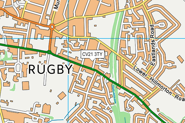 CV21 3TY map - OS VectorMap District (Ordnance Survey)