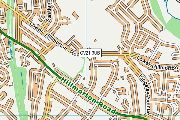 CV21 3UB map - OS VectorMap District (Ordnance Survey)