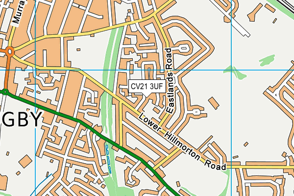 CV21 3UF map - OS VectorMap District (Ordnance Survey)