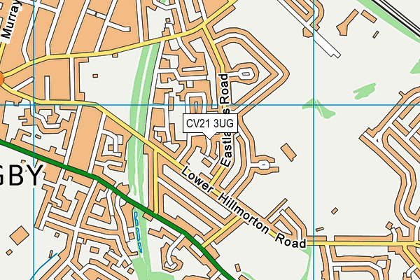 CV21 3UG map - OS VectorMap District (Ordnance Survey)