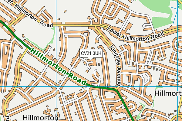 CV21 3UH map - OS VectorMap District (Ordnance Survey)