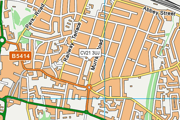 CV21 3UJ map - OS VectorMap District (Ordnance Survey)