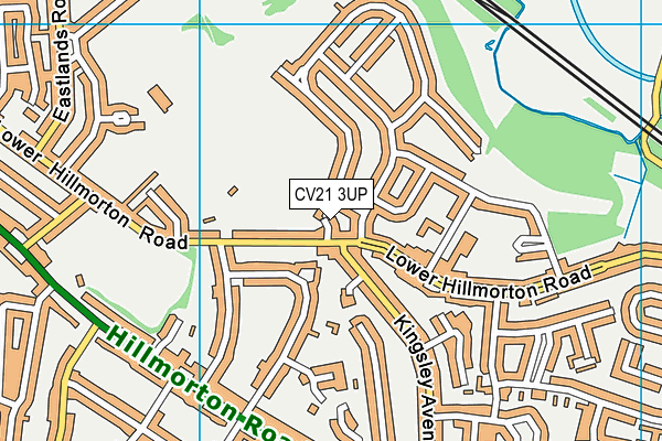 CV21 3UP map - OS VectorMap District (Ordnance Survey)