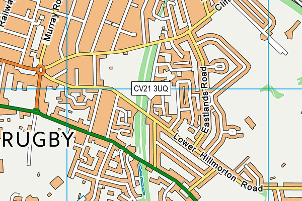 CV21 3UQ map - OS VectorMap District (Ordnance Survey)