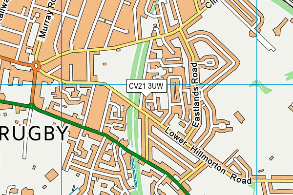 CV21 3UW map - OS VectorMap District (Ordnance Survey)