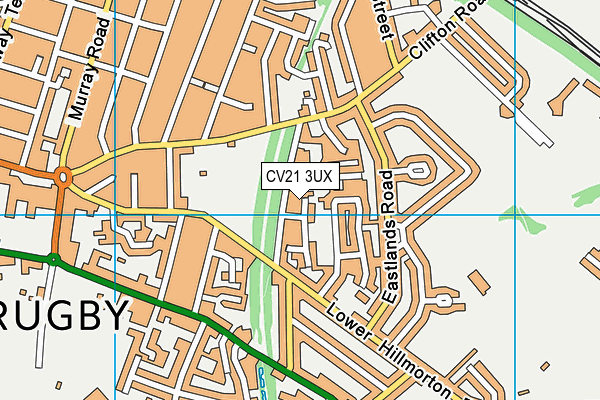 CV21 3UX map - OS VectorMap District (Ordnance Survey)