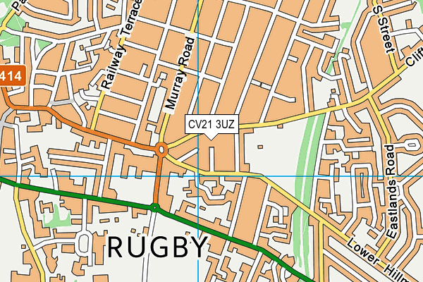 CV21 3UZ map - OS VectorMap District (Ordnance Survey)