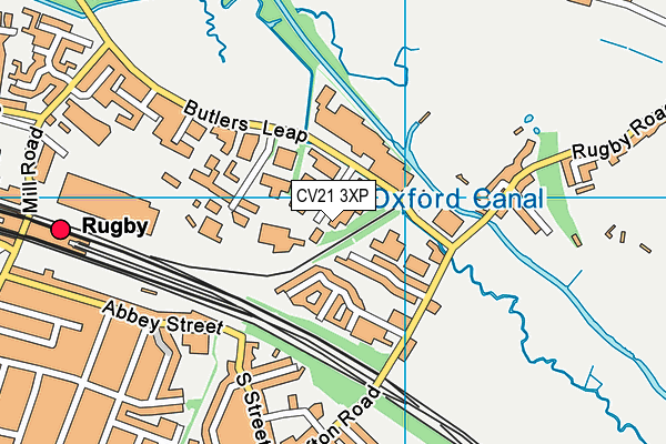 CV21 3XP map - OS VectorMap District (Ordnance Survey)