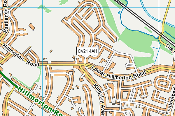 CV21 4AH map - OS VectorMap District (Ordnance Survey)