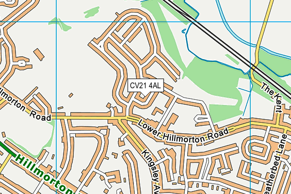 CV21 4AL map - OS VectorMap District (Ordnance Survey)
