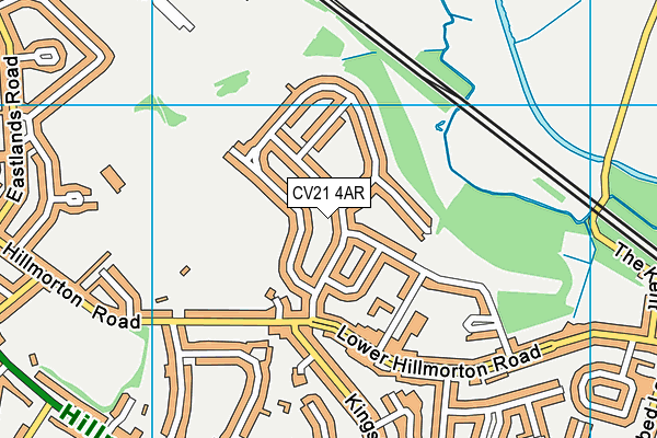 CV21 4AR map - OS VectorMap District (Ordnance Survey)