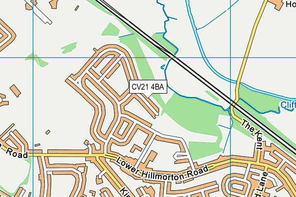 CV21 4BA map - OS VectorMap District (Ordnance Survey)