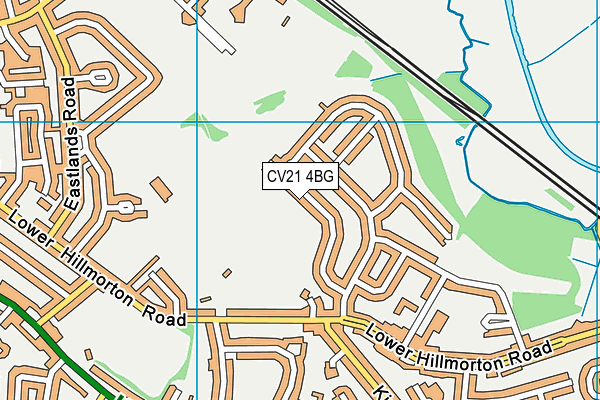 CV21 4BG map - OS VectorMap District (Ordnance Survey)