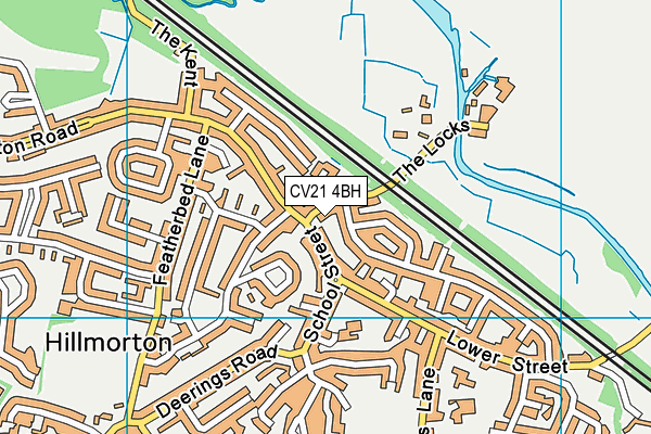CV21 4BH map - OS VectorMap District (Ordnance Survey)