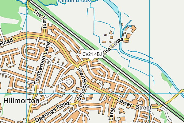 CV21 4BJ map - OS VectorMap District (Ordnance Survey)