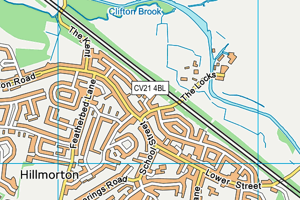 CV21 4BL map - OS VectorMap District (Ordnance Survey)
