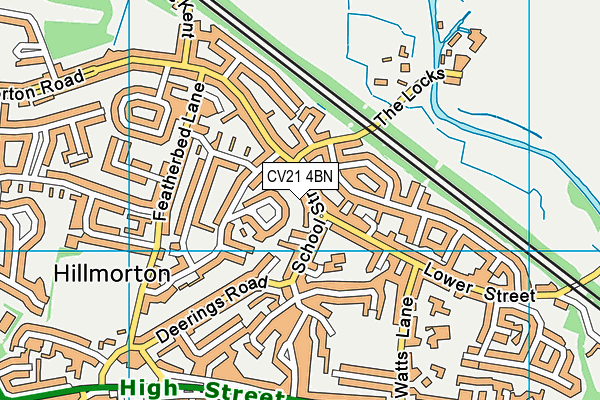 CV21 4BN map - OS VectorMap District (Ordnance Survey)