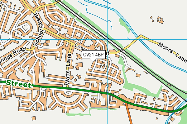 CV21 4BP map - OS VectorMap District (Ordnance Survey)