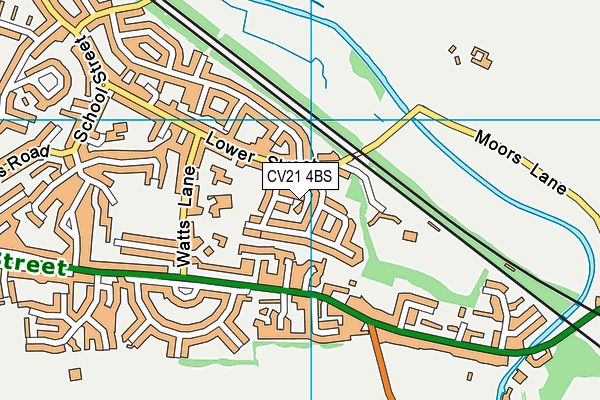 CV21 4BS map - OS VectorMap District (Ordnance Survey)
