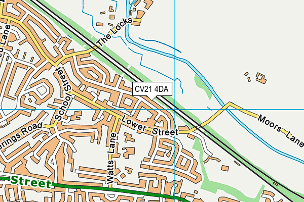 CV21 4DA map - OS VectorMap District (Ordnance Survey)