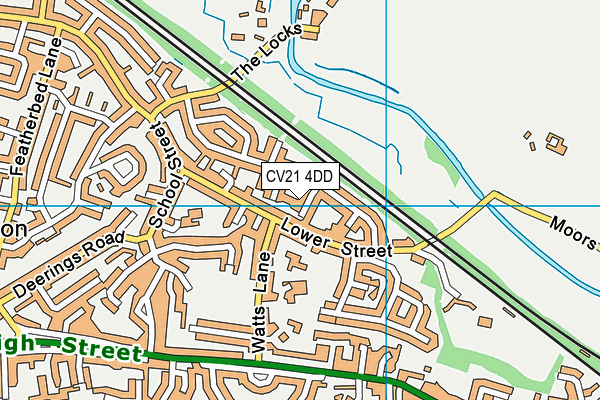 CV21 4DD map - OS VectorMap District (Ordnance Survey)