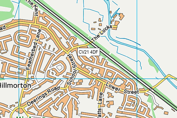 CV21 4DF map - OS VectorMap District (Ordnance Survey)