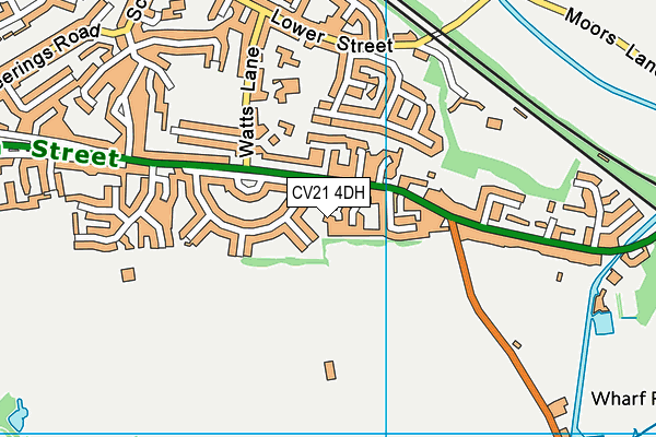 CV21 4DH map - OS VectorMap District (Ordnance Survey)