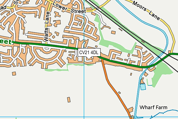 CV21 4DL map - OS VectorMap District (Ordnance Survey)