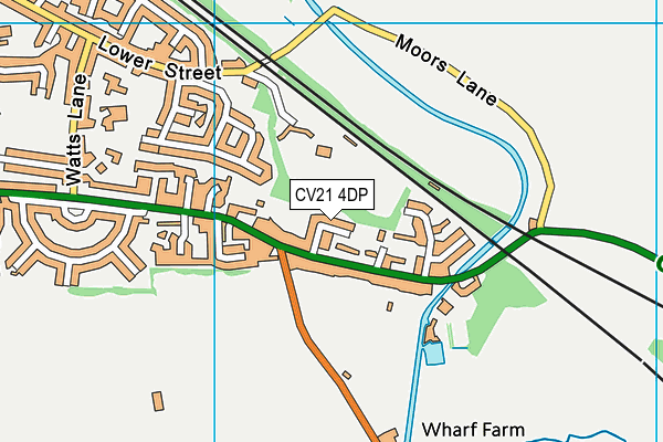 CV21 4DP map - OS VectorMap District (Ordnance Survey)