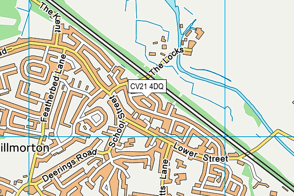 CV21 4DQ map - OS VectorMap District (Ordnance Survey)