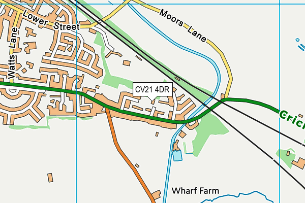 CV21 4DR map - OS VectorMap District (Ordnance Survey)