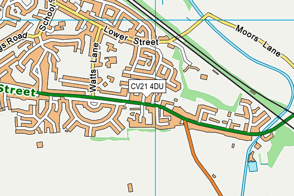 CV21 4DU map - OS VectorMap District (Ordnance Survey)