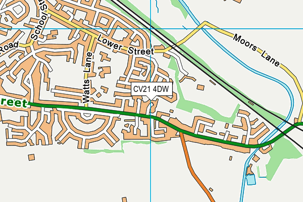 CV21 4DW map - OS VectorMap District (Ordnance Survey)