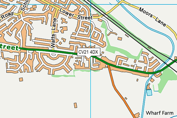 CV21 4DX map - OS VectorMap District (Ordnance Survey)