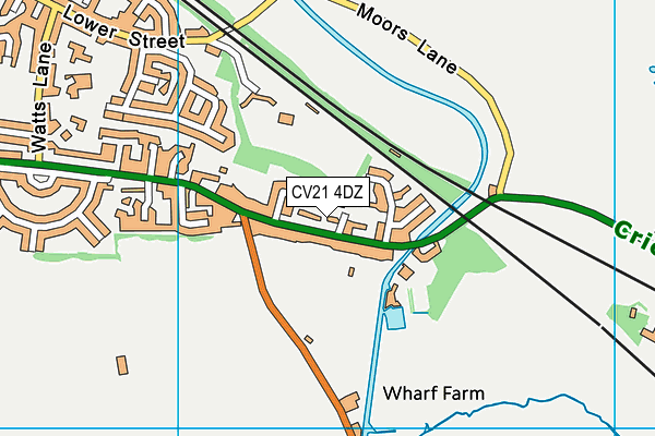 CV21 4DZ map - OS VectorMap District (Ordnance Survey)