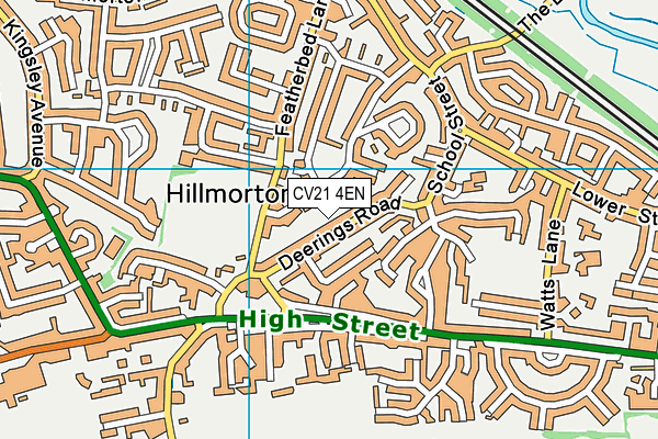 CV21 4EN map - OS VectorMap District (Ordnance Survey)