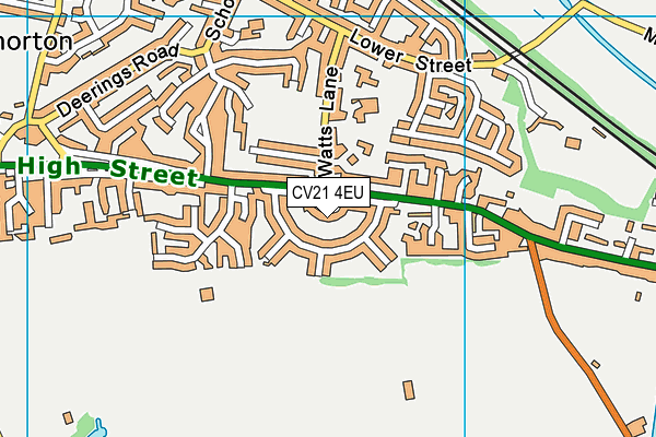 CV21 4EU map - OS VectorMap District (Ordnance Survey)