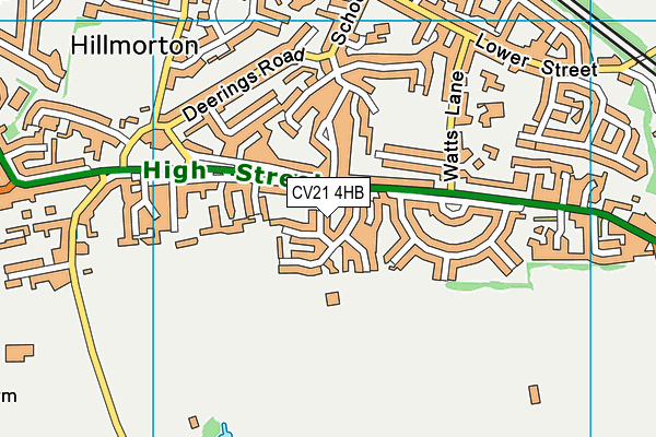 CV21 4HB map - OS VectorMap District (Ordnance Survey)