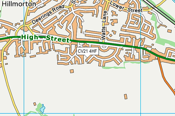 CV21 4HF map - OS VectorMap District (Ordnance Survey)