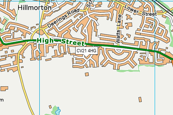 CV21 4HG map - OS VectorMap District (Ordnance Survey)