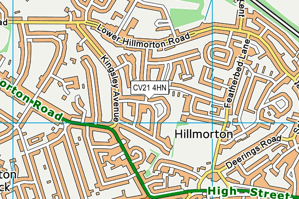 CV21 4HN map - OS VectorMap District (Ordnance Survey)